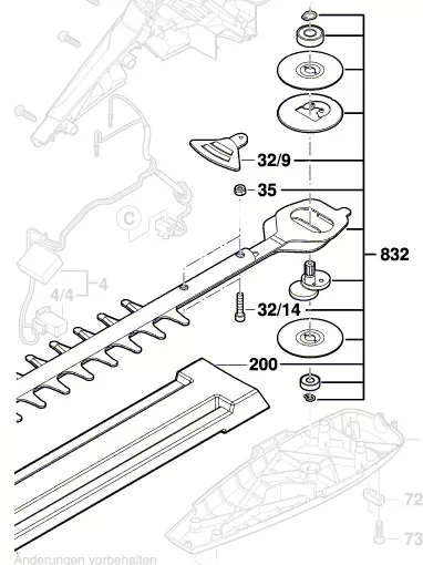 jeu de couteaux pour taille-haie BOSCH AHS 70-34